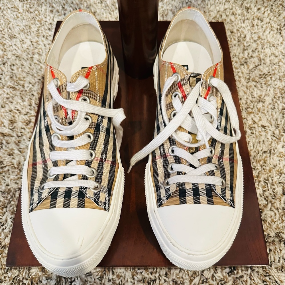 Burberry Men's Vintage Check Low-Top Sneakers - Picture 2 of 11